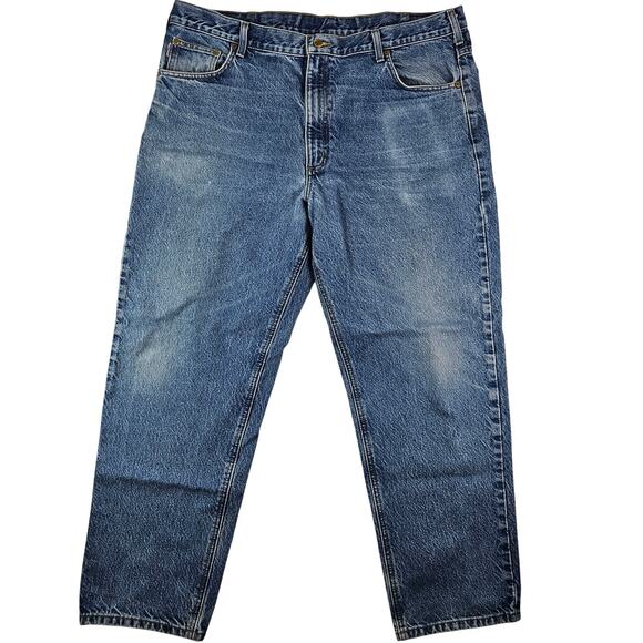 Carhartt Jeans 42x30 (41x29) B17 Relaxed Heavyweight Denim Stonewash Work Pant - Picture 1 of 16